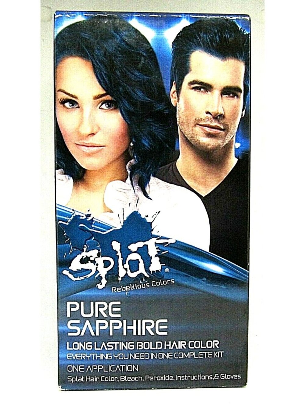 Splat 30 Wash Semi Permanent Hair Dye Kit Pure Sapphire Blue Color